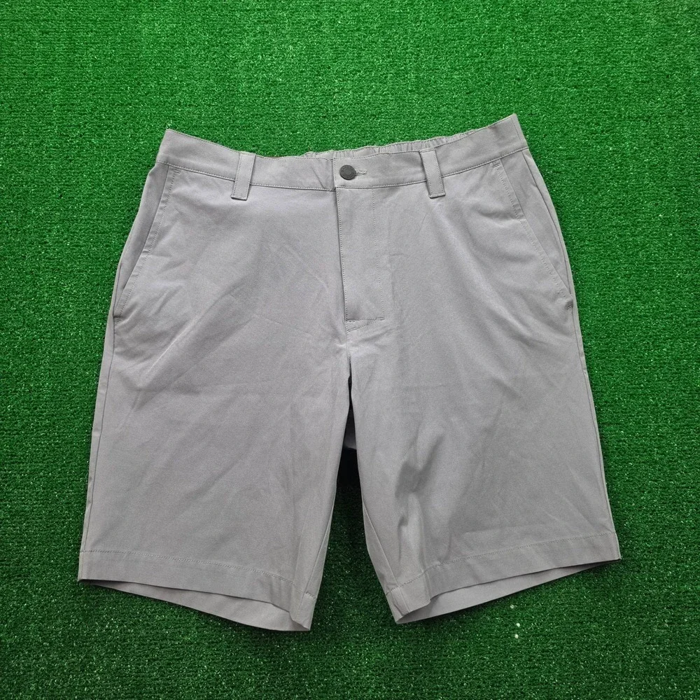 Banana Republic Comfort FlatFront Stretch Golf Shorts Mens 34 Gray Casual NWT
